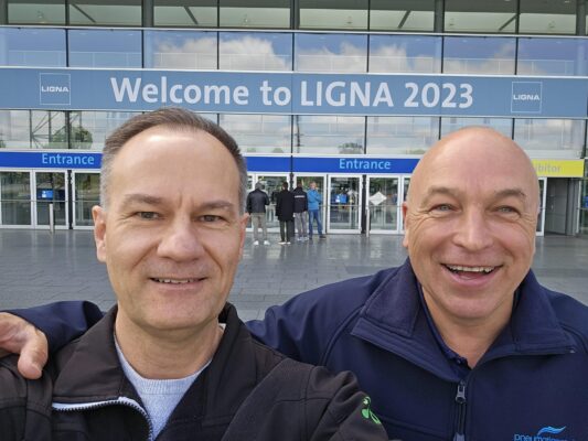 Edwin Verhoeff and Neal Hide at LIGNA 2023 | Pneumatic Products