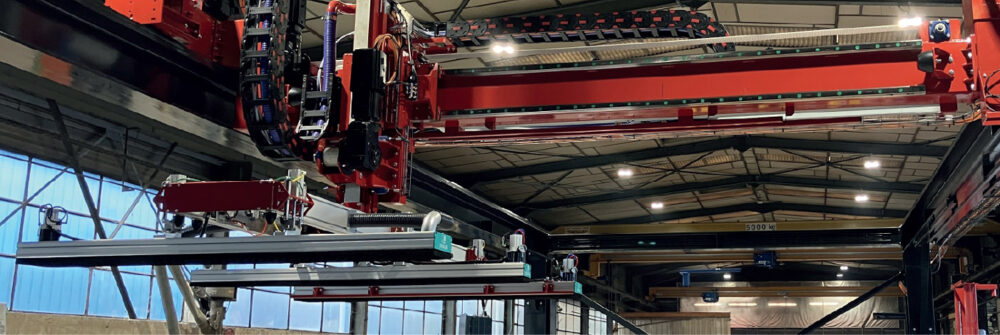 A photo of a Joulin timber stacker. A solution by Pneumatic Products.