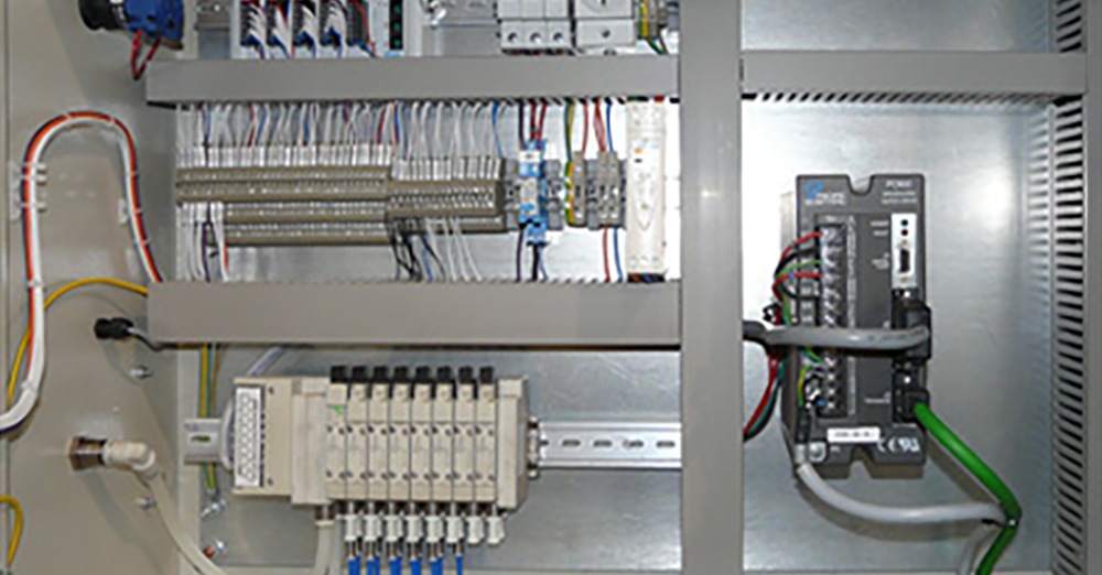 A control cabinet finished